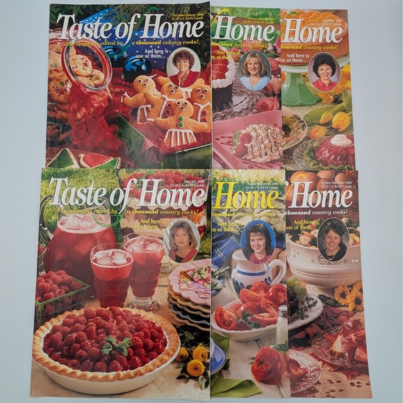 Taste Of Home Other - Taste of Home Magazine 2000 Full Year Lot 6 Issues Vintage Cooking Recipes Retro